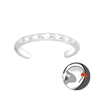 Sterling Silver Diamond-Cut Ear Cuff – Textured No Piercing Accent